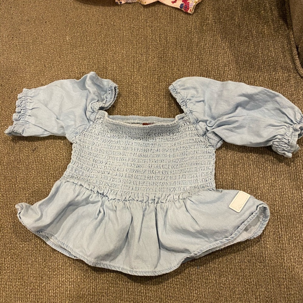 Peplum offload shoulder baby girl top